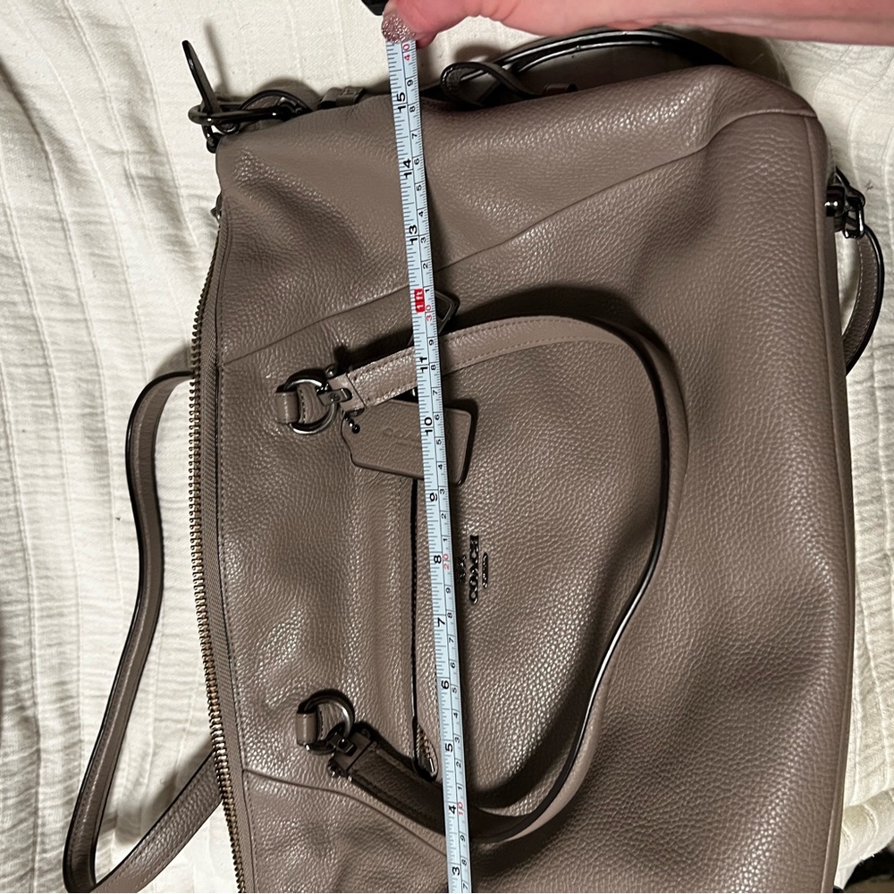 Coach Taupe Leather Satchel - Picture 5 of 6